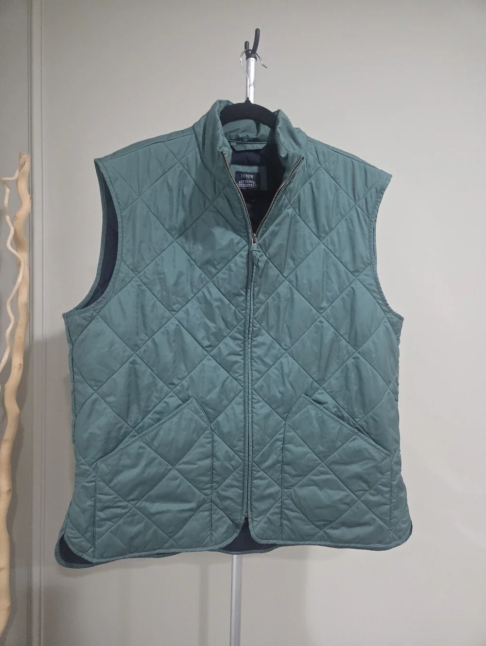 J.Crew Quilted Walker Vest With Front Patch Pockets Sz.XL Men's